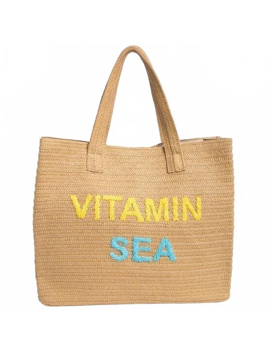 Collection XIIX Handbags - Vitamin Sea Woven Paper Straw Tote Bag Collection XIIX Natural NWT